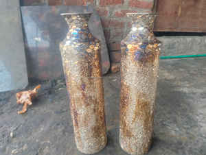 Florero de mosaico de lujo, artesanía de Metal de calidad de hierro moderno para el hogar, Hotel, Villa, galería, restaurante, decoraciones de boda, India - Product Image 3