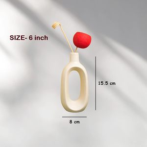 แจกันดอกไม้ทำจากวัสดุเซรามิกแจกันดอกไม้สำหรับโต๊ะและออฟฟิศบ้านแจกันเซรามิกดีไซน์พิเศษ - Product Image 3