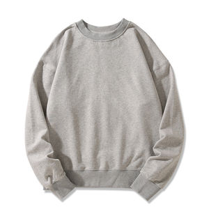Vente en gros de sweatshirt à col ras du cou avec broderie de logo personnalisé pour hommes 100% coton mélangé 420Gsm - Product Image 4