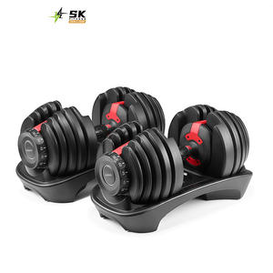 SK toptan ayarlanabilir dambıl setleri 24/40kg 55lb Dial Dumbbells gücü eğitimi için özel Logo spor ekipmanları - Product Image 1