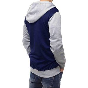 Oversize <b>Men</b> <b>Zipper</b> <b>Hoodie</b> Custom Heavyweight Cotton Fleece Color Block Zip Up <b>Hoodie</b> For <b>Men</b> Oversized Blank Plain Hoodies - Product Image 3