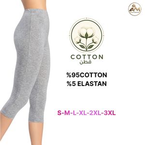 Leggings Capri Blancos de Punto para Mujer con Cintura Elástica, Antiestáticos y Ecológicos - Product Image 4