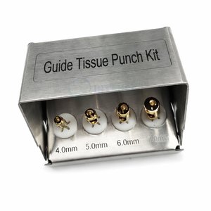 Kit de poinçonnage tissulaire en acier inoxydable 4 pièces pour chirurgie dentaire, outils de précision pour implants dentaires, poinçonnage des tissus et des os - Product Image 2