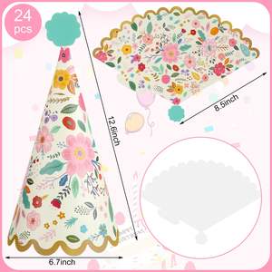 Sombreros <span class=keywords><strong>de</strong></span> fiesta <span class=keywords><strong>de</strong></span> cumpleaños <span class=keywords><strong>de</strong></span> <span class=keywords><strong>jardín</strong></span> inglés para niños Sombreros <span class=keywords><strong>de</strong></span> cono <span class=keywords><strong>de</strong></span> fiesta temáticos <span class=keywords><strong>de</strong></span> <span class=keywords><strong>jardín</strong></span> <span class=keywords><strong>de</strong></span> cumpleaños floral con pompón Sombreros <span class=keywords><strong>de</strong></span> papel coloridos - Product Image 5