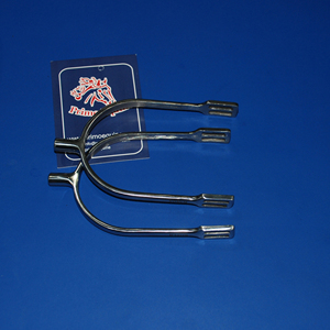 Éperons d'équitation en acier inoxydable avec sangles en cuir Éperons anglais Tailles personnalisables - Product Image 1