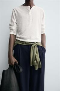 Wholesale Men's Trendy Customizable T-Shirts High Quality Jersey Loose full sleeve Casual with Front Logo Relaxed Tee - Product Image 2