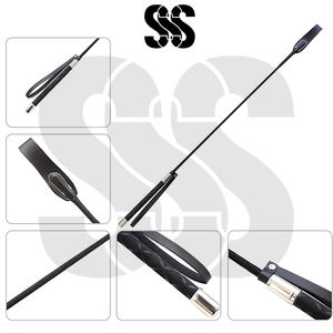 Fouet d'entraînement pour chevaux de haute qualité en gros, manche en fibre de verre/PVC, poignée en cuir/PU, design léger et équilibré pour les écoles d'équitation - Product Image 3