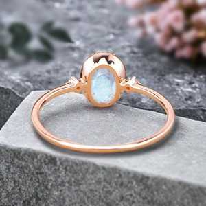 Labradorita corte ovalado 925 plata esterlina diseño único banda chapado en oro hecho a mano compromiso regalo fiesta anillo plata fina - Product Image 4