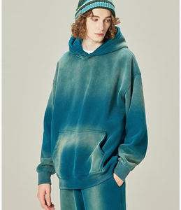 Sudadera con capucha personalizada Tie Dye para hombres y mujeres, sudadera de lana de gran tamaño con bolsillo y mangas largas para ropa informal - Product Image 4