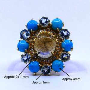 925เงินแท้ชุบทอง kyanite สีเทอร์ควอยส์ลาบราดอไรต์ - Product Image 5