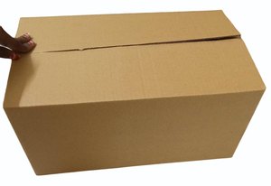 Boîte en carton ondulé brun moyen modèle 5620 étanche 12x7x6.2 pouces matériaux recyclés fabriqués portables pour supermarché - Product Image 3