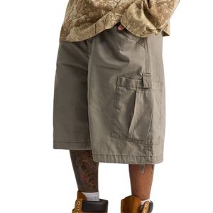 Nuevos Pantalones Cortos Cargo Holgados para Hombre, 100% Algodón, Estilo Paracaídas, Bermuda, Ropa Urbana, Pantalones Cortos Casuales para Hombre - Product Image 3