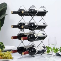 Porte-bouteilles de vin noir personnalisé Porte-bouteilles de vin de comptoir moderne Porte-bouteilles de vin en métal