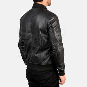 Veste en cuir pour homme à manches longues avec logo personnalisé, dernier design 2025, disponible pour un usage décontracté à bas prix - Product Image 2