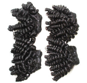 Ready-to-Ship Brazilian <b>Hair</b> Weave <b>Extensions</b> Raw <b>Curly</b> Wave Afro Double-Drawn Human <b>Hair</b> Bundles Weft Most Expensive Remy" - Product Image 1