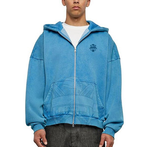 Sweats à capuche personnalisés délavés à l'acide pour adultes Style Streetwear Coton polaire brodé Motif solide Saison d'hiver Fabriqué au Pakistan - Product Image 1
