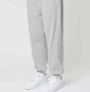 Pantalons de survêtement décontractés pour hommes en toile respirante de haute qualité avec taille élastique, poids lourd, 100% coton, élégants, en vente, prix bas - Product Image 2