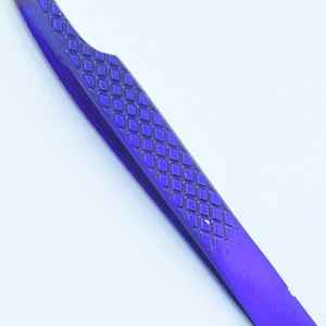 Pinzas Profesionales para Pestañas, Agarre de Diamante, Acero Inoxidable, 45 Grados, Puntas de Fibra Antimagnéticas, Punta Suave, Hechas a Mano - Product Image 5