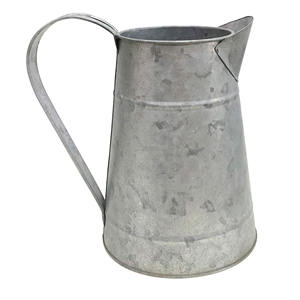 <b>Iron</b> Pitcher Decorative Galvanized Metal <b>Water</b> Pitcher with Large Handle Perfect for Home Resurgent Use - Product Image 2