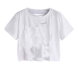 Camiseta sin mangas Lisa para mujer, Top informal a la moda con cuello Halter sin mangas, Top corto de punto liso para mujer - Product Image 1