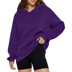 เสื้อฮู้ดแฟชั่นลำลองสำหรับผู้หญิงเสื้อสเวตเตอร์แขนยาวโอเวอร์ไซส์ผู้หญิงเสื้อสวมทับไหล่แฟชั่นสตรีท - Product Image 1