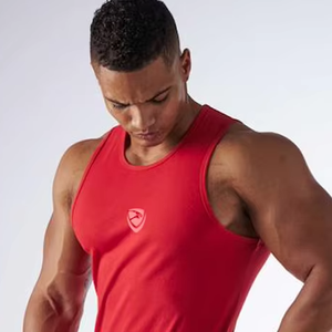 Camisetas de Tirantes Vintage de Punto Transpirables 100% Poliéster para Hombre, Color Sólido, Cómodas, con Logotipo Personalizado al por Mayor - Product Image 3