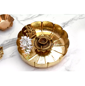 Urli Diya อินเดียทำจากทองเหลืองแบบดั้งเดิมสำหรับตกแต่งบ้านและเป็นของขวัญที่ดีที่สุดในราคาขายส่ง - Product Image 3