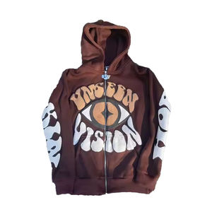 2025 420GSM ผ้าฝ้าย100% มีฮู้ดย้อมสีแดดสีล้วนยาวนานยาวนานพิมพ์ลายโลโก้ได้ตามต้องการ - Product Image 5