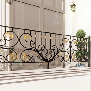 Panneaux de balustrade de balcon décoratifs en fer forgé élégants et durables en métal pour les villas fabriquées au Vietnam - Product Image 2