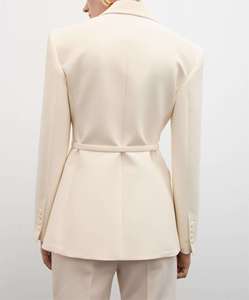 Blazer Elegante para Mujer, Estilo Profesional de Oficina, Corte Entallado, Manga Larga, Ropa de Negocios Moderna y Elegante, Terciopelo, Botón Único, Atuendo Diario - Product Image 6