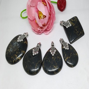 Pierres précieuses pendentifs en pierre synthétique avec argent plaqué quantité en vrac cristal naturel - Product Image 5