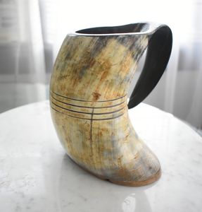 Tazas pulidas de cuerno vikingo de búfalo de IndianExporter, vasos de Hotel con temática de animales elegantes y cuernos para beber de exportación a granel - Product Image 2