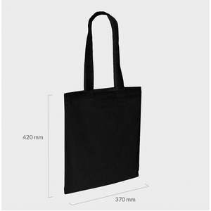 Black 5oz Recycled Cotton Drawstring <b>Bag</b> Eco-Friendly <b>Long</b> Ribbon Medium Screen Printing Letter for Advertising Daily Use Gifts - Product Image 2