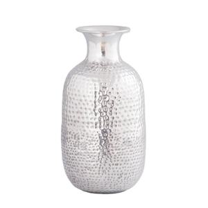 Vase moderne argenté en acier inoxydable de forme cylindrique pour maison, hôtel, restaurant, table décorative pour mariage - Product Image 1