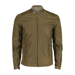Chaqueta de Cuero Genuino para Hombre al por Mayor, Estilo Motero, Logotipo Personalizado, Fabricante OEM, Proveedor de Ropa de Abrigo de Invierno - Product Image 3