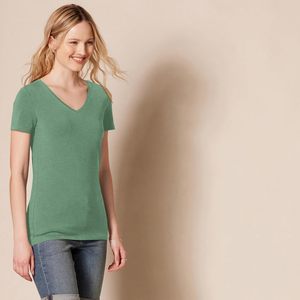 T-shirt décontracté pour femmes en coton, col rond, manches courtes, coupe ample confortable, mode quotidienne, vêtements pour femmes, personnalisable - Product Image 3