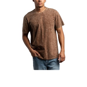 T-shirt personnalisé délavé à l'acide pour hommes de haute qualité 100% surdimensionné col rond grande taille fabriqué au Bangladesh conception unie vierge - Product Image 4