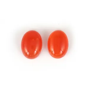 Carnelianes naturelles de haute qualité, forme ovale cabochon, 10x14MM, pierres précieuses en vrac pour la fabrication de bijoux, bagues, colliers, pendentifs, vente en gros - Product Image 1