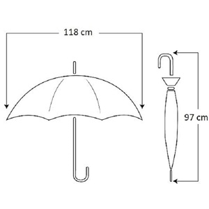 Paraguas a prueba de viento de diseño moderno para hombres/mujeres 8 costillas rojo/negro resistente al viento de dos tonos - Product Image 2