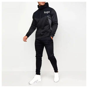 Ensemble de survêtement 2 pièces pour homme grande taille avec logo personnalisé, vente en gros, streetwear, jogging, en molleton respirant et écologique - Product Image 1