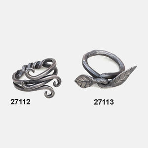 Rond de serviette torsadé en métal, Rond de serviette en fer forgé - Product Image 5