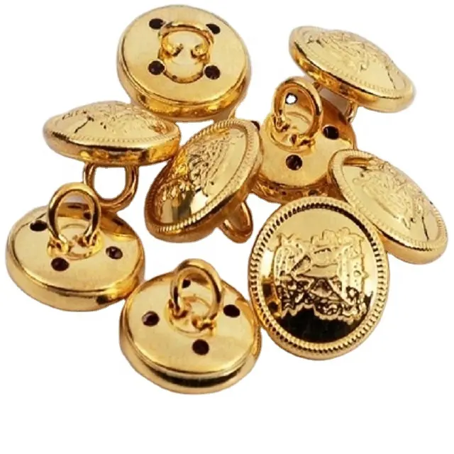 Customized Brass buttons for uniform clothing Brass Custom Uniform Sewing Button For Uniform Clothing