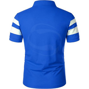 เสื้อโปโลสำหรับผู้ชายเสื้อทีเชิร์ลำลองผ้าโพลีเอสเตอร์กันหดและย้อมสีเรียบ - Product Image 3