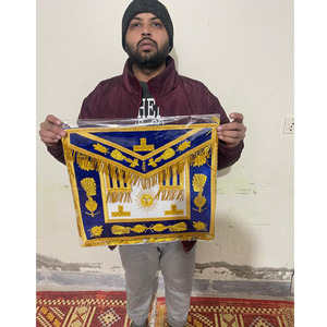 Ensemble Regalia de compagnons d'arche royale maçonnique/tablier de compagnon d'arche royale ceinture et bijou en peau d'agneau prix le plus bas disponible - Product Image 6