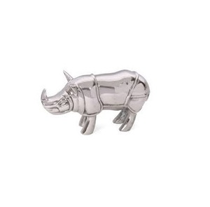 Custom Art Deco Decoración del hogar Escultura de metal Nuevo diseño Rhino Aluminio Escultura colgante Fabricante al por mayor - Product Image 1