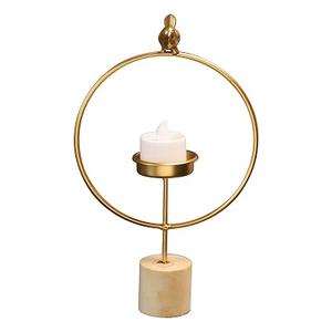 Décoration de table pour dîner de fête, bougeoir en fer, artisanat en métal, ambiance romantique pour le dîner - Product Image 6