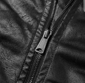 Men's Genuine Leather <b>Winter</b> <b>Jacket</b> Warm Stand Collar Breathable <b>Waterproof</b> Eco-Friendly Casual - Product Image 5