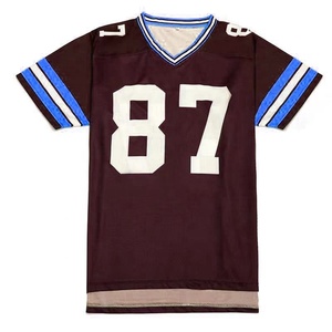 Camiseta de fútbol americano personalizada manga sublimación impresión OEM ODM logotipo ropa deportiva bordado camiseta de fútbol americano - Product Image 5