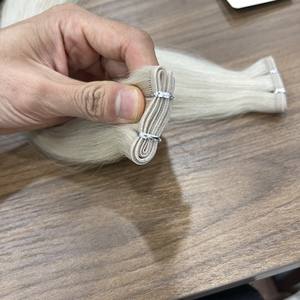 Precio de fábrica Estilo natural Cabello de trama invisible más delgado Extensiones de cabello de trama de genio dibujado doble Paquete de cabello humano - Product Image 4