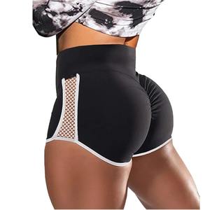 Mallas deportivas transpirables de cintura alta para mujer, pantalones cortos de gimnasio para entrenamiento de verano para Yoga, Fitness, correr, ciclismo, pantalones cortos de Yoga sólidos - Product Image 1